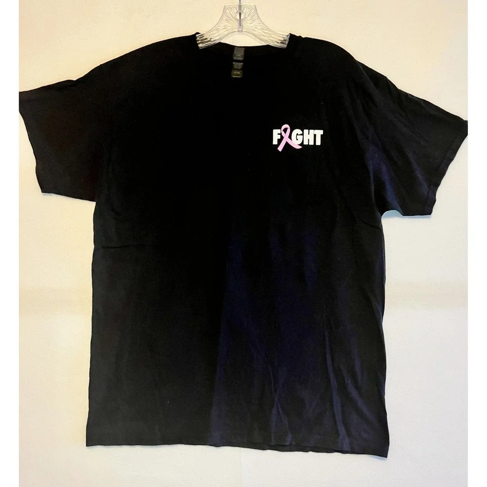 Breast Cancer Her Fight Graphic T shirt Gildan size L - Picture 2 of 3